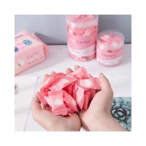 30/50/100 Pcs Outdoor Travel Disposable Towel Portable Face Towel Soft Wipes Candy Canister Pack Face Beauty Cleansing Towel