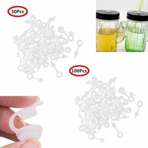 50/100Pcs Silicone Straw Hole Grommets with Leak Proof for Mason Jar Lids Fermentation Airlock Lids Wine and Beer Making