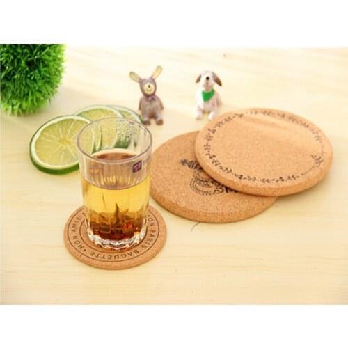 500pcs Fast shipping Classic Round Plain Cork Coasters Drink Wine Mats Cork Mats Drink Wine Mat ideas for wedding and party gift