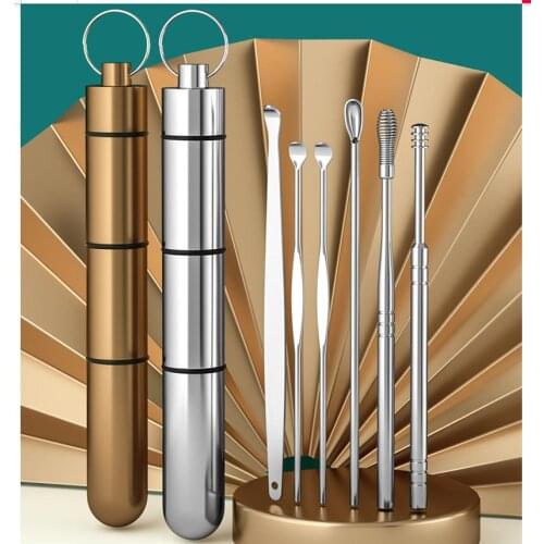 Ear pick, stainless steel ear pick, ear pick tool set, children’s ear pick, ear Portable ear pick, 8PCS\set