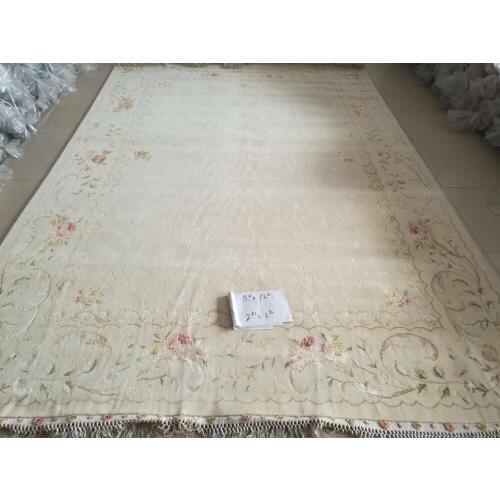 Free shipping 2.52X3.72M 160Line Hand-knotted Persian Rug, Persian Carpet, wool field and silk flower, silk walf
