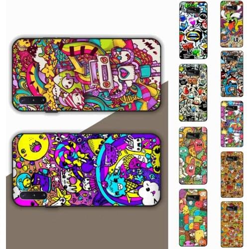Anime Graffiti Sticker Phone Case for Samsung Note 5 7 8 9 10 20 pro plus lite ultra A21 12 72