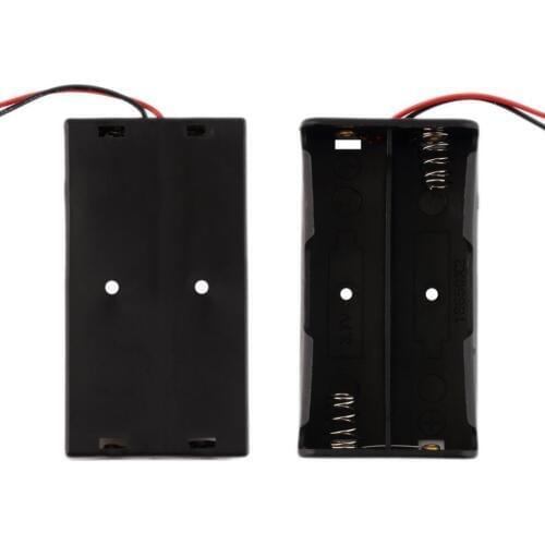 Black Plastic 1x 2x 3x 4x 18650 Battery Storage Box Case 1 2 3 4 Slot Way DIY Batteries Clip Holder Container With Wire Lead New