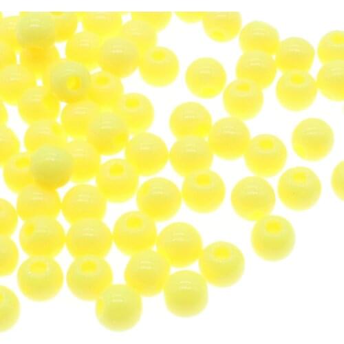 CHONGAI 200Pcs 6mm Yellow Color Acrylic Round Ball Spacer Beads For Jewelry Making DIY Jewelry Accessories For Handicrafts
