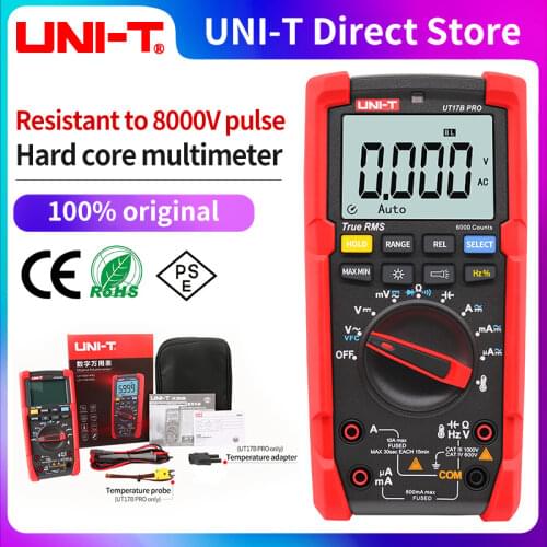 UNI-T UT15B 17B PRO Digital Multimeter High-precision Intelligent Anti-burn Electrician Digital Multimeter