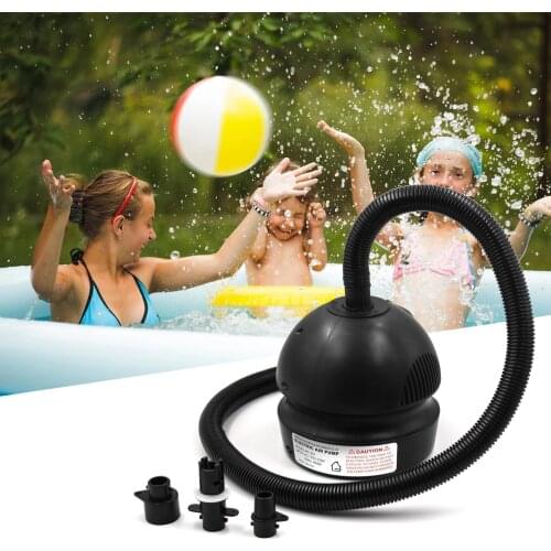 Electric Air Pump 400W with 3 Different Nozzles Automatic Air Inflator for Inflatable Air Mattress Boat Air Bed Pool Swim Ring T