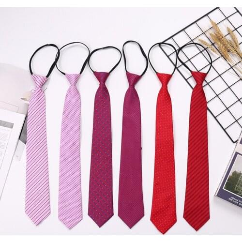 Fashion Lazy Zipper Mens Tie Classic Solid 8cm Jacquard Necktie Accessories Wedding Party Gift