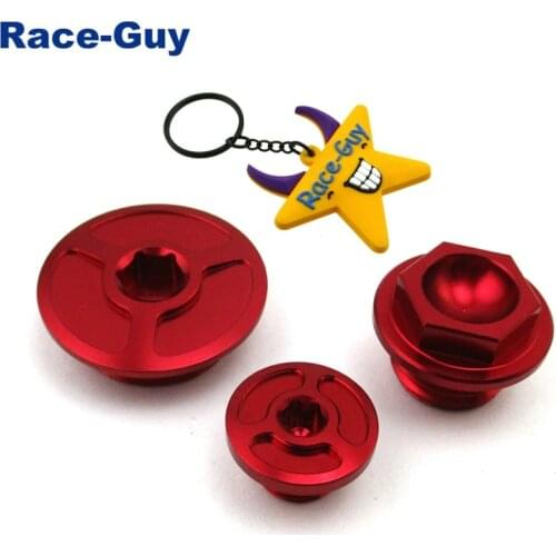 Red CNC Engine Timing Oil Filter Plugs For XR250 Baja Motard TRX400EX TRX450R/ER CRF150R CRF250R CRF450R CRF450X