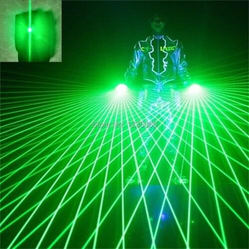 New Design Laser Glove With 4 Pcs Green DJ With Led Green Palm Lights For Laser Stage DJ Club Night Halloween Free Shipping