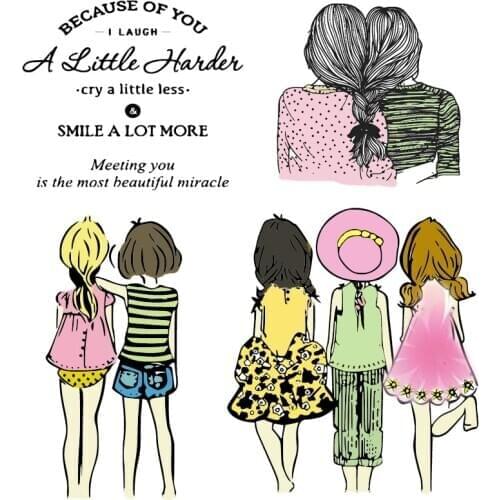 DABOXIBO Back View Girl Metal Cutting Dies Clear Stamps Mold For DIY Scrapbooking Cards Making Decorate Crafts 2020 NEW