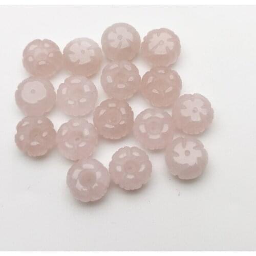 Fashion Roses Quartz natural stone 20PC 14X9MM Pumpkin Spacer Beads Bracelet Necklace Earrings Jewelry Accessories Free shipping