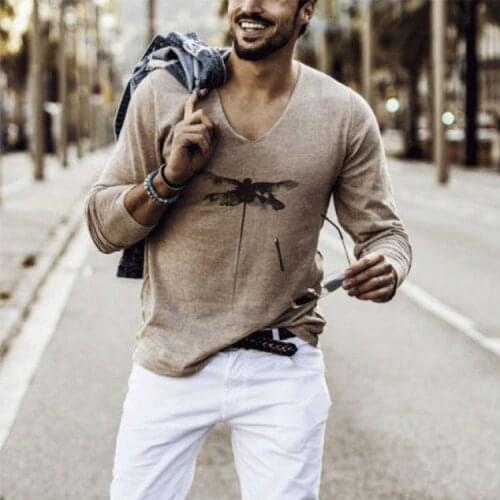 2021 Mens T-Shirt Top O Neck Long Sleeve Male Poker Streetwear Man Clothing Casual Mens Wear Poker Printed Shirts