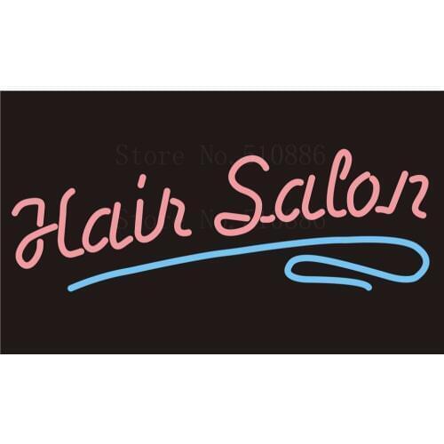 Custom NEON Sign Board Hair Salon Glass Tube Beer Party Bar Club Pub Display Store Shop Light Signboard Signage Signs 17*14"