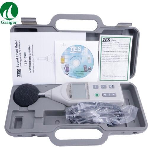 NEW TES-1352S Digital Programmable Sound Level Meter Noise Tester 30 to 130dB