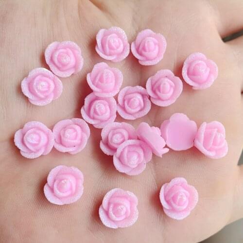 Wholesale 640pcs 12mm Resin Flower Flatback Rhinestone Cabochon Scrapbook Wedding DIY Resin Ornaments HE23