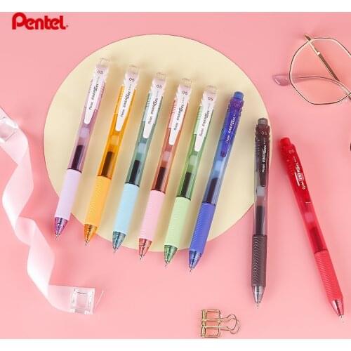 Pentel EnerGel Liquid Color Gel Pen BLN105 Quick Drying Pen Press Rollerball 0.5mm Metal Needle Tip Pen Office School Supplies