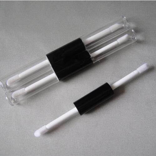 Plastic PETG double end 2*4ml lip gloss tube for cosmetic pakcing container F2017778