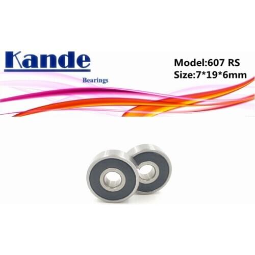 Kande Bearings 607RS ABEC-5 P5 607 2RS OR Z3V3 607-2RS Miniature Ball Bearing 607 7x19x6mm 607 RS 6072RS