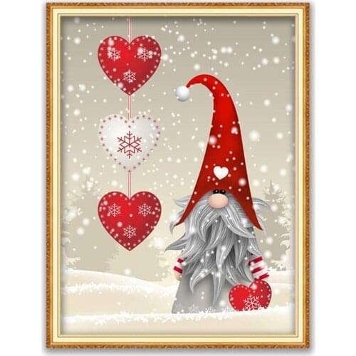 Christmas Snowman DIY 11CT Embroidery Cross Stitch Kits Craft Needlework Set Cotton Thread Printed Canvas Decoration Wholesale