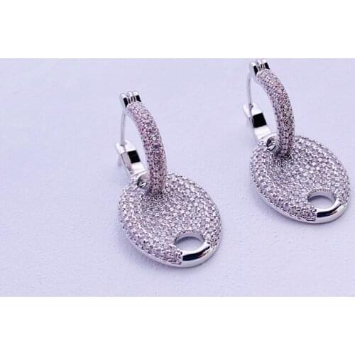 Diamond studded pig nose Earrings Vintage Vintage Vintage earrings stud temperament