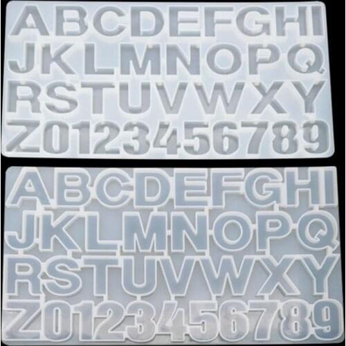 26 Letters Silicone Crystal Mold Clear Mold 3D Alphabet & Number UV Resin Epoxy Resin Craft Supplies Epoxy Resin Soft Mold