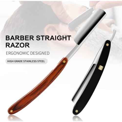 Men Shaving Barber Tools Straight Razor Holder Hair Razor Hair Removal Styling Tools Stainless Steel Folding Shaving Knife