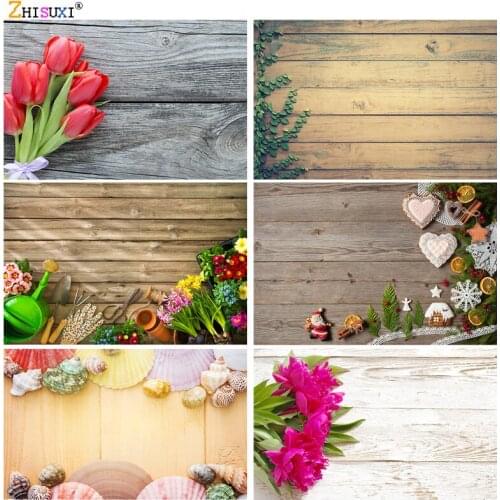 SHENGYONGBAO Art Fabric Photography Backdrops Props Flower Wooden Floor Landscape Photo Studio Background 21213 HJMB-02