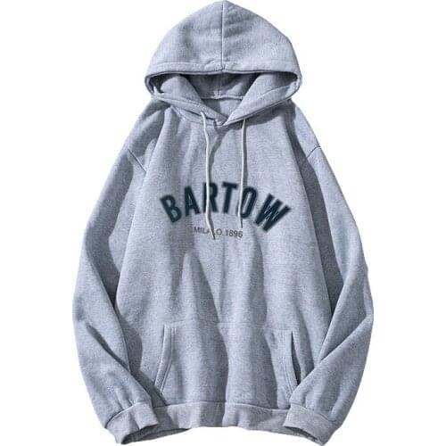 New Harajuku Letter Oversized Hoodies Autumn Winter Long Sleeve Loose Pullover Tops Hooded Casual Warm Pocket Sweatshirts Women