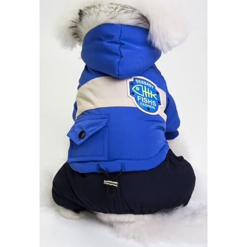 Thicken Warm Dog Clothes For Small Dogs Winter Pet Jacket Four Legs Windproof Puppy Coat Chihuahua Poodle Hooded Roupa Cachorro