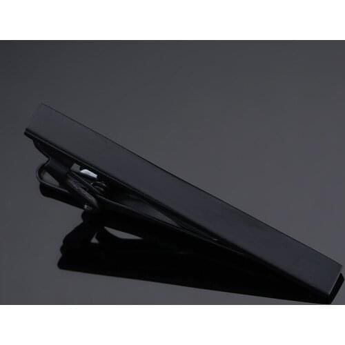 High quality Mens Tie Bar black smooth Tie clip for mens fashion French accessories for wedding gifts Brand jewels