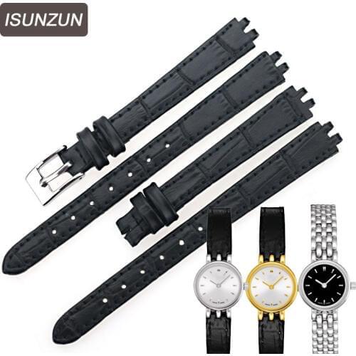 ISUNZUN Women Watch Band For Tissot T058 T058009 Genuine Leather Watchband Female special Brand Leather Straps Nato Strap