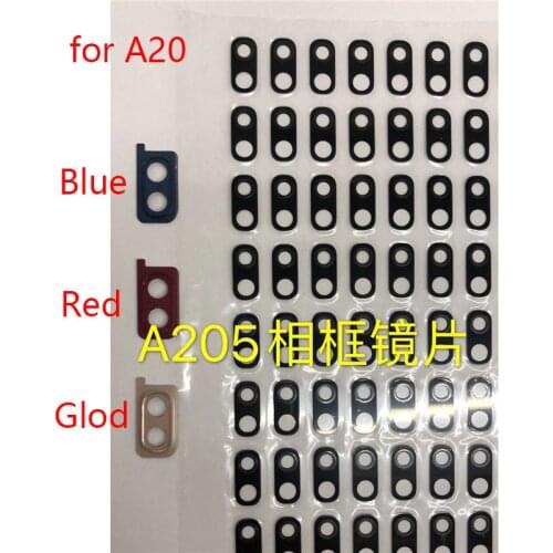 1sets/lot For Samsung Galaxy For Samsung Galaxy A20 A205 A205F Phone Housing Frame New Back Rear Camera Glass Lens Metal Cover