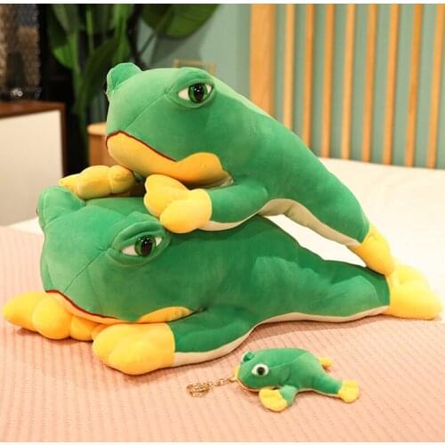 1pc 40cm/60cm Cute Frog Plush Toy Soft Cartoon Big Eyes Frog Stuffed Animal Doll Kids Sleeping Toys Children Birthday Presents