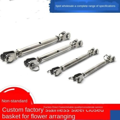 2PCS 316 Stainless Steel Euorpean Closed Body Turnbuckle Jaw And Jaw M5 M6 M8 Marine Hardware Rigging Screw For Cable Railing