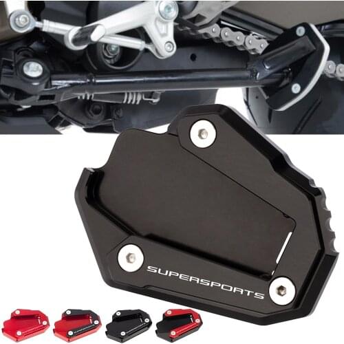 4 Color Accessories Side Stand Enlarger Plate Pad Motorcycle Foot For Ducati Supersport S 2017-2019 2020 Supersport 950 2021