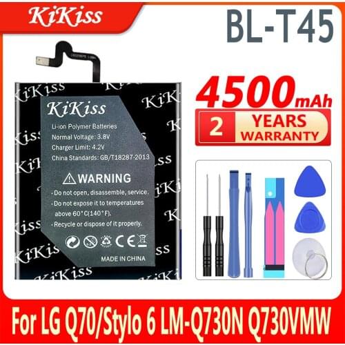 KiKiss 4500mAh BL-T45 Battery For LG K50S.2019 LMX540HM X540 X540EMW Cell Phone Replacement Batteries + Gift Tools