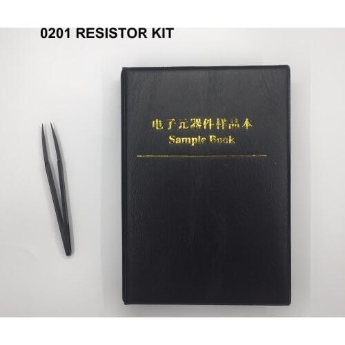 Free Shipping 8500pc 1% 0201 smd resistor kit 0201 resistor assortment sample book for resistor book 170value*50pc