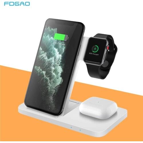 15W Qi Wireless Charger For iPhone 12 11 X XS XR 8 Samsung S21 S20 QC 3.0 Fast Charging Station for Apple iWatch AirPods Pro