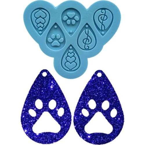 Keychain Silicone Mould DIY Crafts Polymer Jewelry Making Tool Earrings Pendant Epoxy Resin Mold W0YA