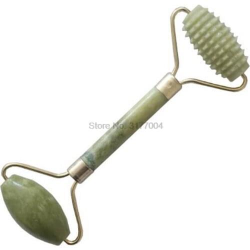 DHL 100pcs Portable Double Head Facial Slim Massage Roller Nature Face Sliming Skin CareTools