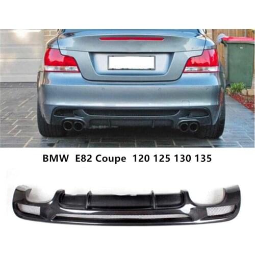 For BMW E82 Coupe 120 125 130 135 2007-2017 Carbon Fiber Rear Lip Spoiler Bumper Diffuser Car Accessories