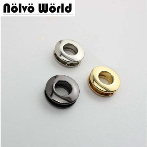 50-100pcs 6 colors 10mm High quality grommet die casting fashion bags belts metal accessory round eyelets with screws