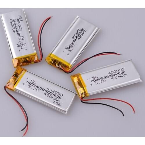 Lithium polymer battery 3.7V 402050 042050 Replacement 382250P Taipower MP3 X19 500mAh Chinese recorder replace the Registrar
