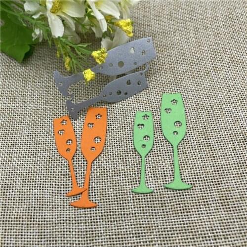 Wine glass lace card Metal Cutting Dies Stencils For DIY Scrapbooking Decorative Embossing Handcraft Die Cutting Template