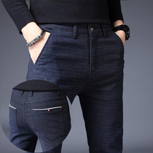 2021 new classic mens brand casual straight pants male high-quality fashion business slim pants spring autumn stretch trousers