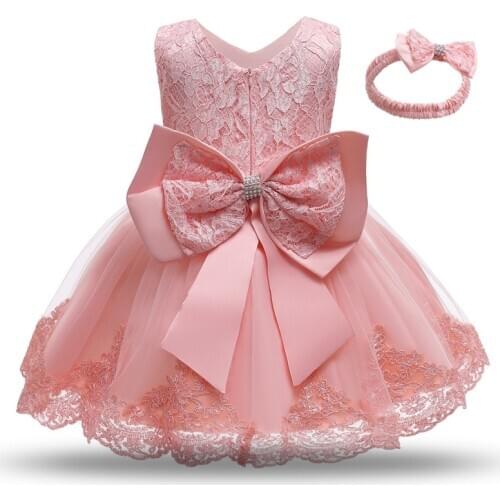 Princess Kids Girl Flower Embroidery Dresses Baby Girls Christening Gown Formal Dress Festival Toddler 1st Birthday Party Outfit