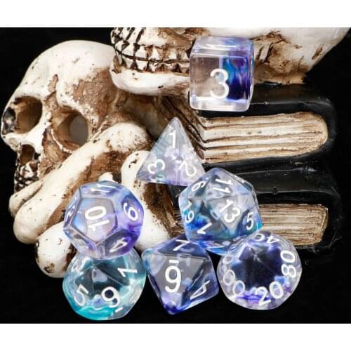 Resin Polyhedral Dnd Gift Dice D20 Rpg D&d Dice Set Of Dungeon and Dragon Dice Mystery Board Game Dnd Dice Set D10