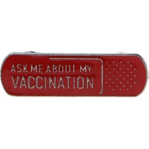 Vaccinated Pin Buttons Badge Metal Lapel Pins Medicine Enamel Pins Syringe Injector Stethoscope Brooch Jewelry Gifts