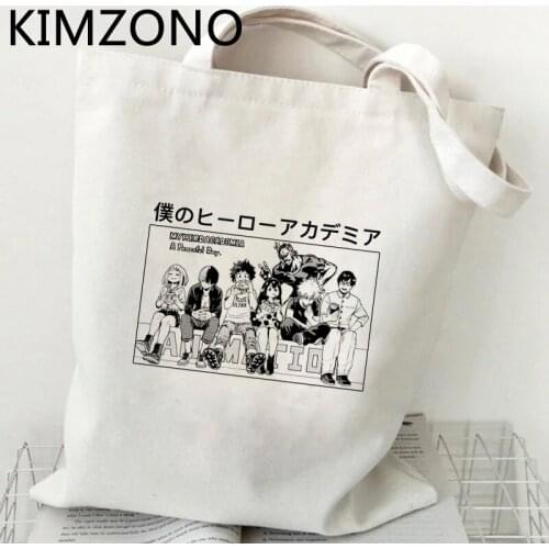 My Hero Academia Shoto Todoroki shopping bag bolsa bolso cotton shopping bag boodschappentas string foldable woven sac toile