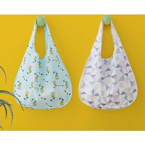 1PCS Recycled bag ladies portable foldable recycle shopping bag reusable shopping tote bag washable cloth bag